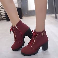 Women Lady  Leather High Heel - 4