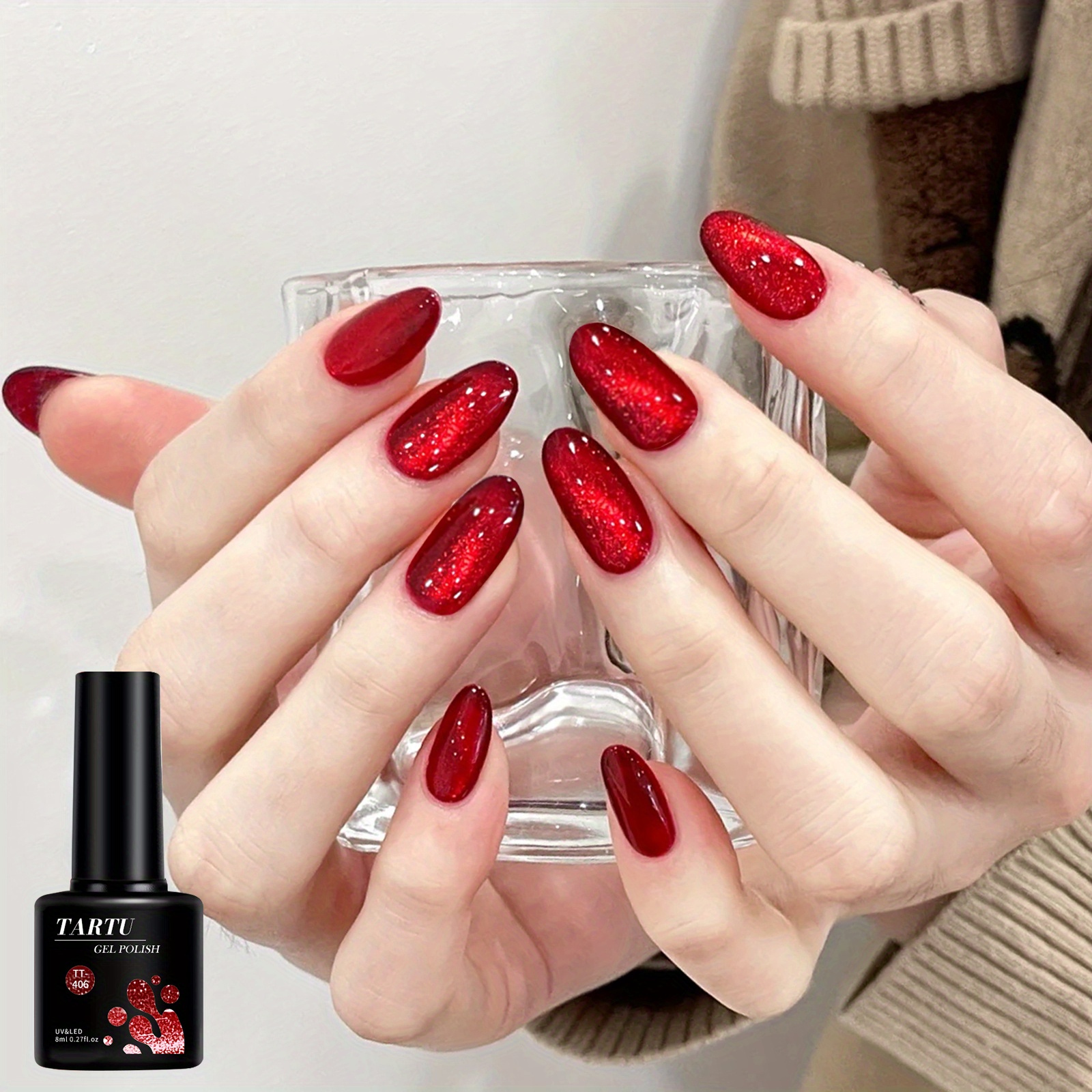 Cherry Red Nail Polish designed for easy application at home - 3
