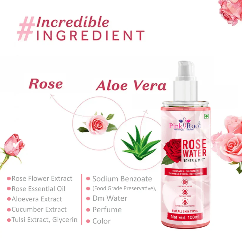 Pink Root Gulab Jal| Rose Water |Toner & Mist - 3