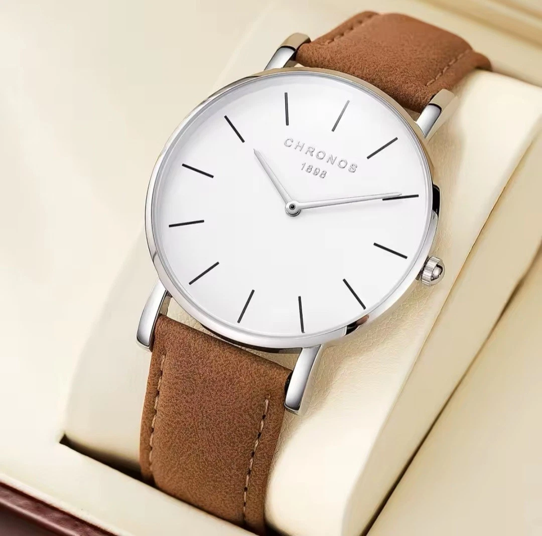 CHRONOS Luxury Brand Watch For Men Minimalist Fashion Quartz And Water resistant