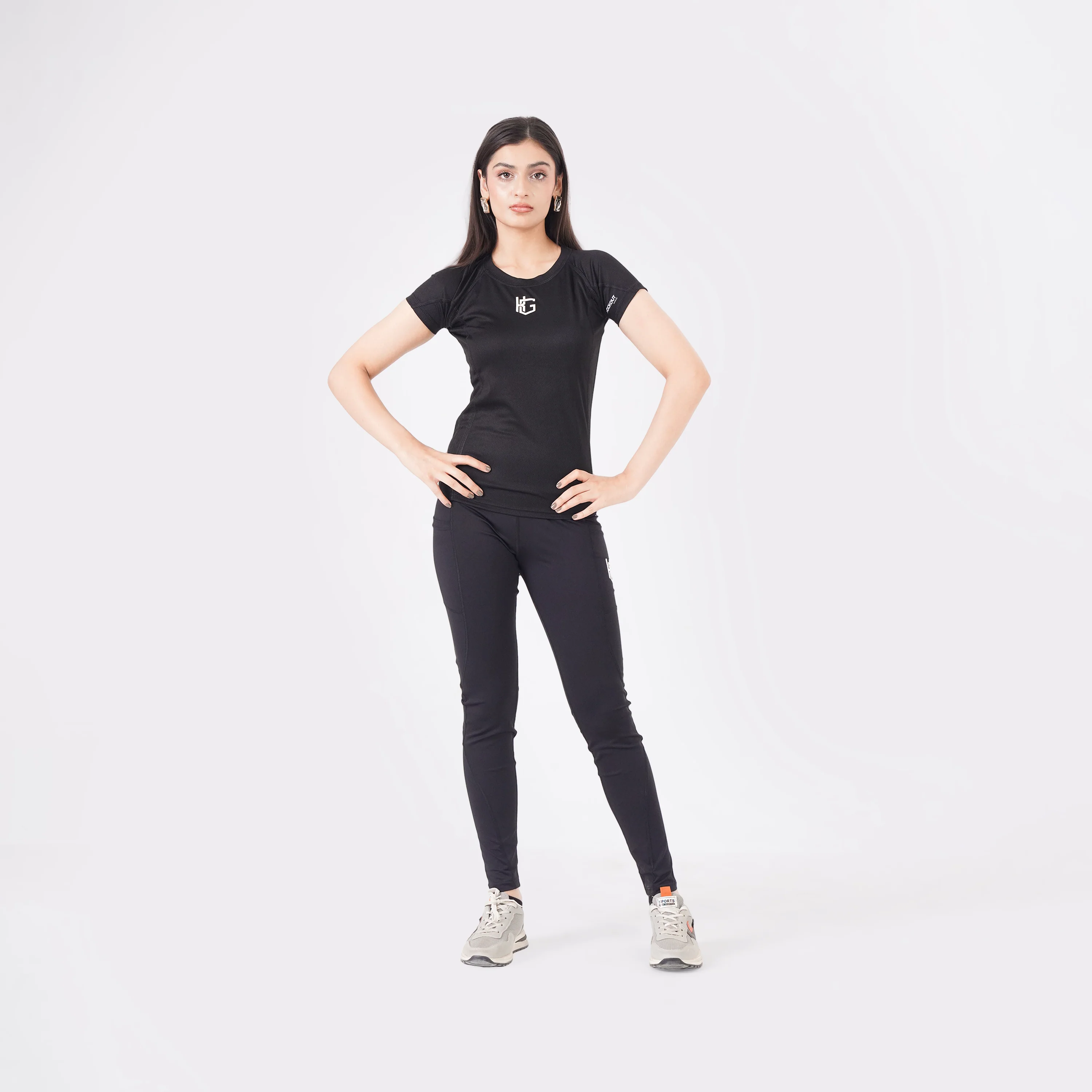 Mesh women T Shirt- Black