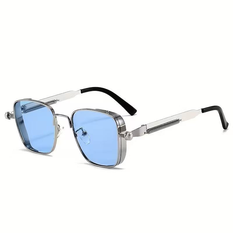 Vintage Punk Style Square Metal Frame Glasses - 4