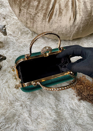 Emerald Pearl – Green Luxe Pearl Clutch - 2