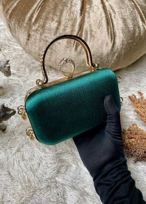 Emerald Pearl – Green Luxe Pearl Clutch - 3