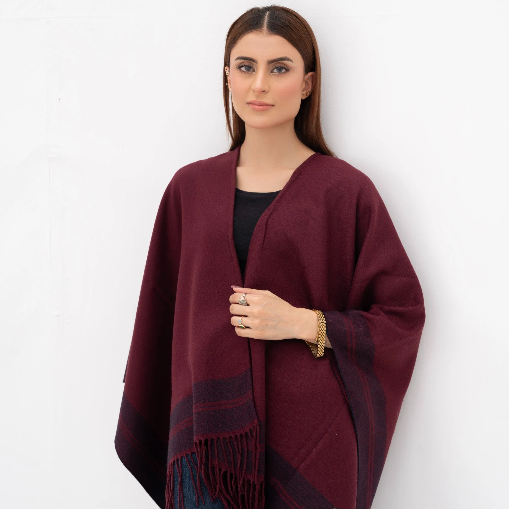CAPE SHAWL 50-MAROON