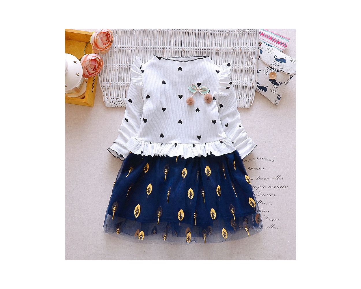 Imported White Designer Frock For Girls