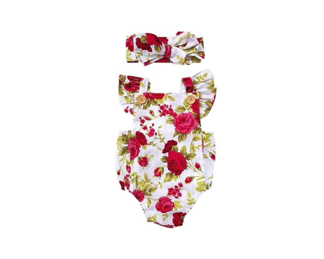 Stylish Floral Baby Girl Jumpsuit - 3