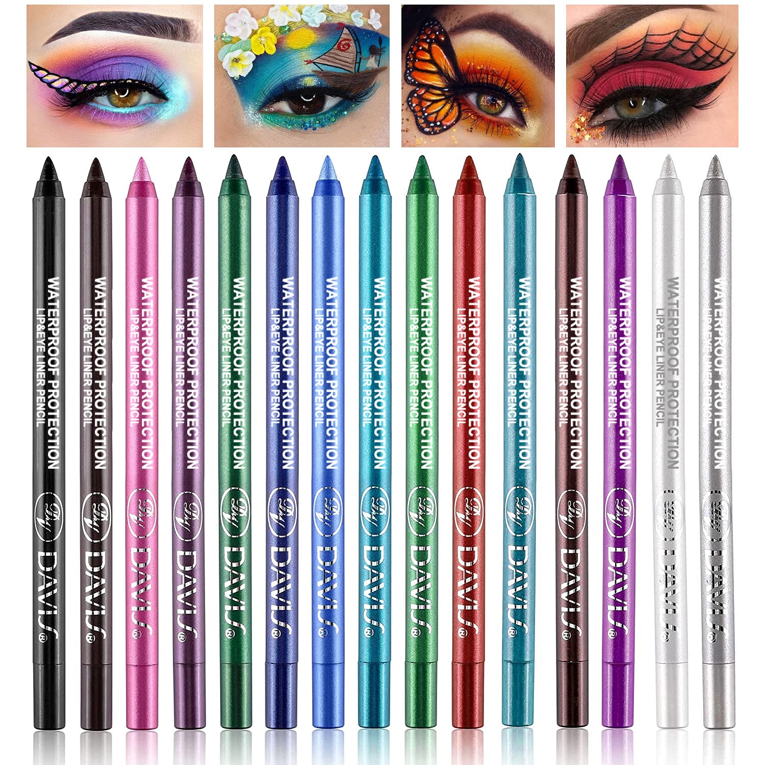 15-Piece Colorful Eyeliner Set for Women