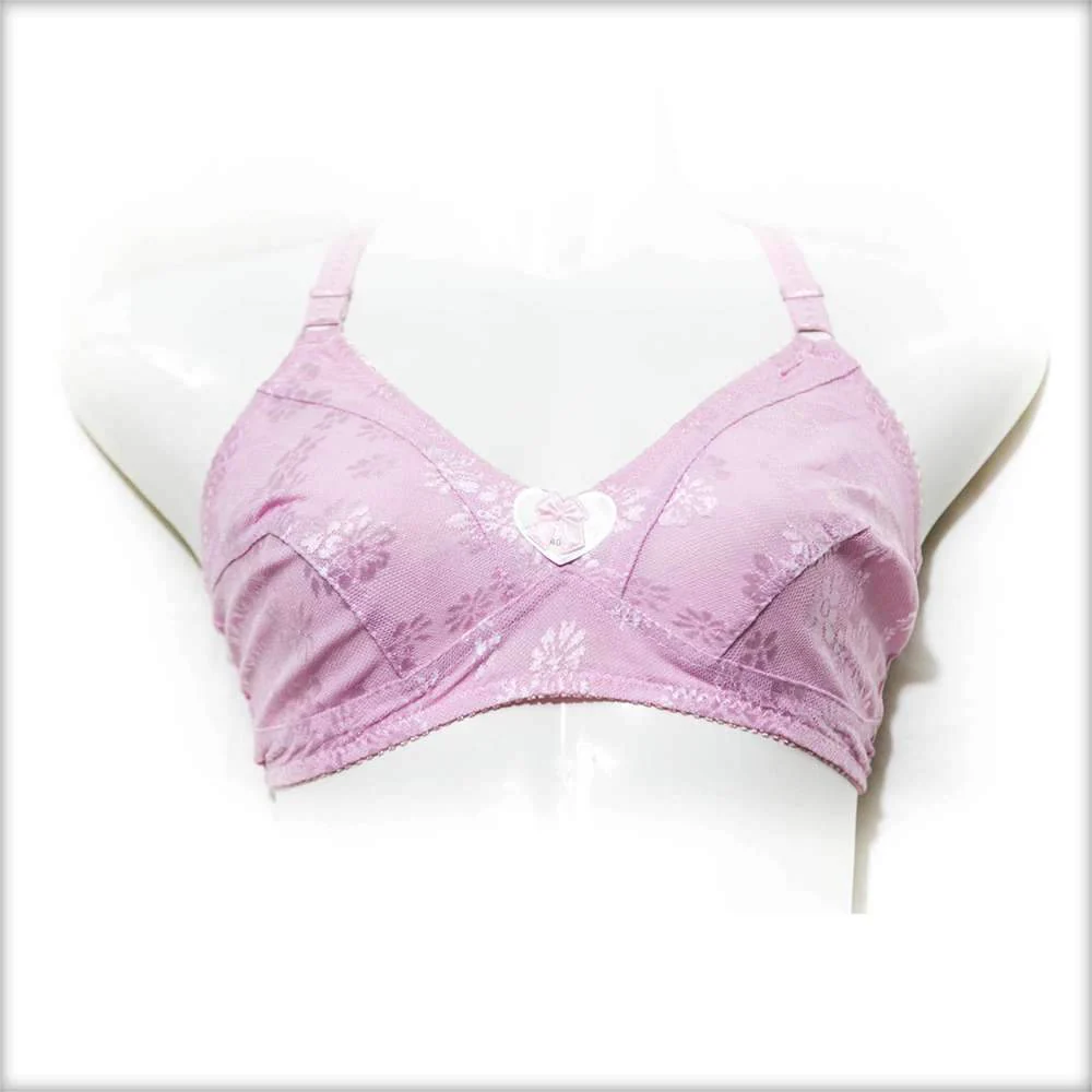 Pink Non Padded Net Bra