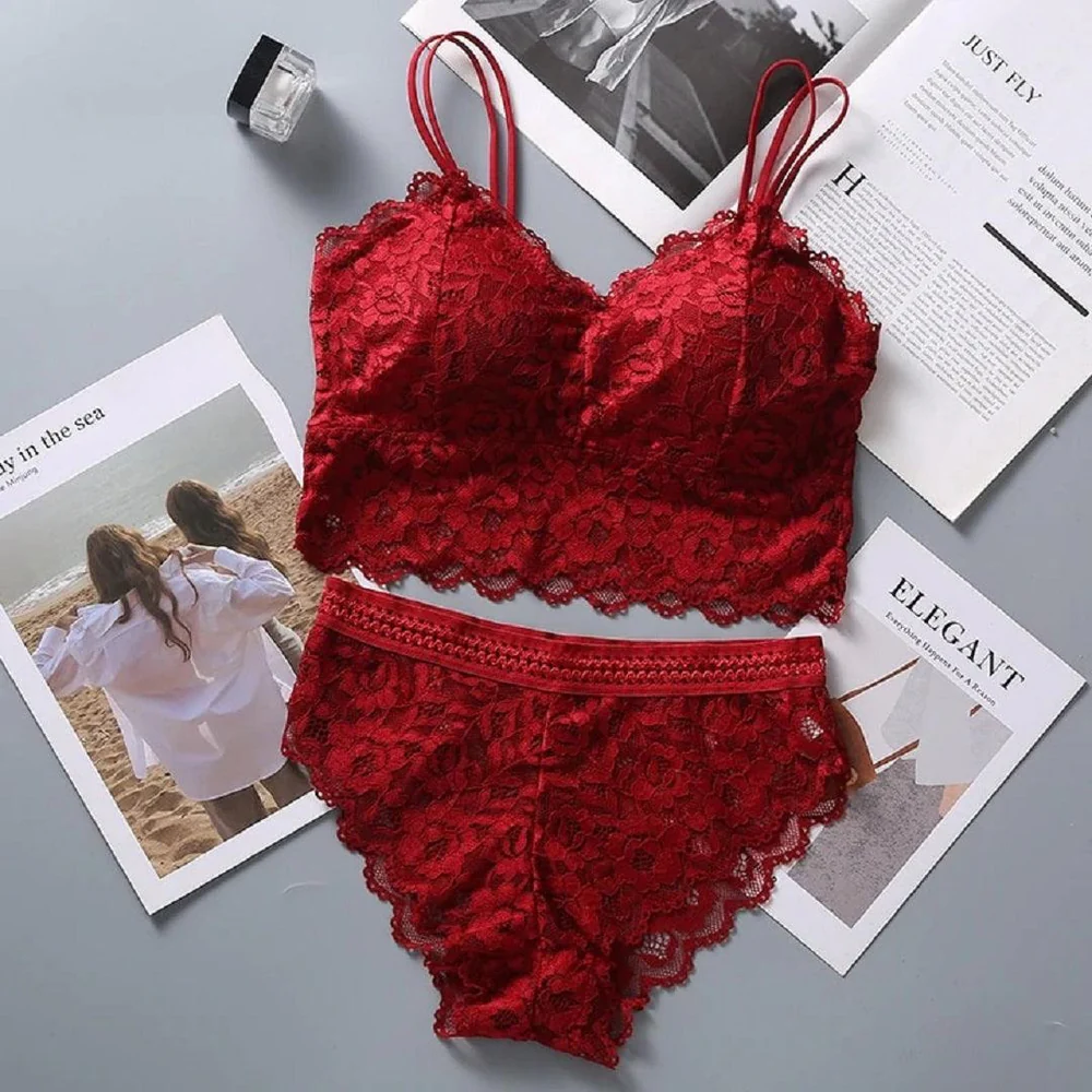 Pack of 1 Underwear Set Beautiful lace Design - 4