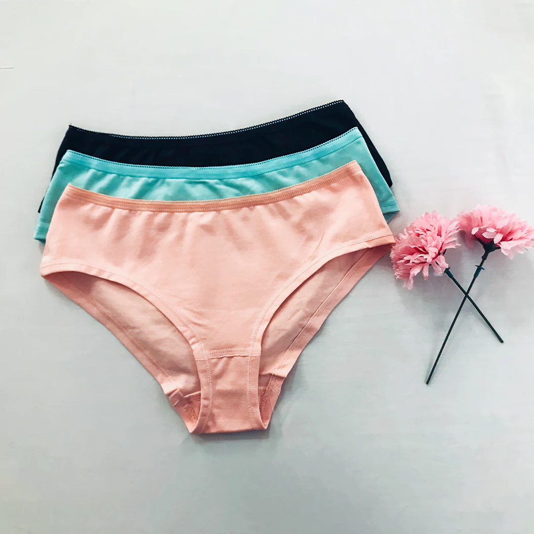 Petal’s 079 brief, cotton midrise brief, lace cotton brief