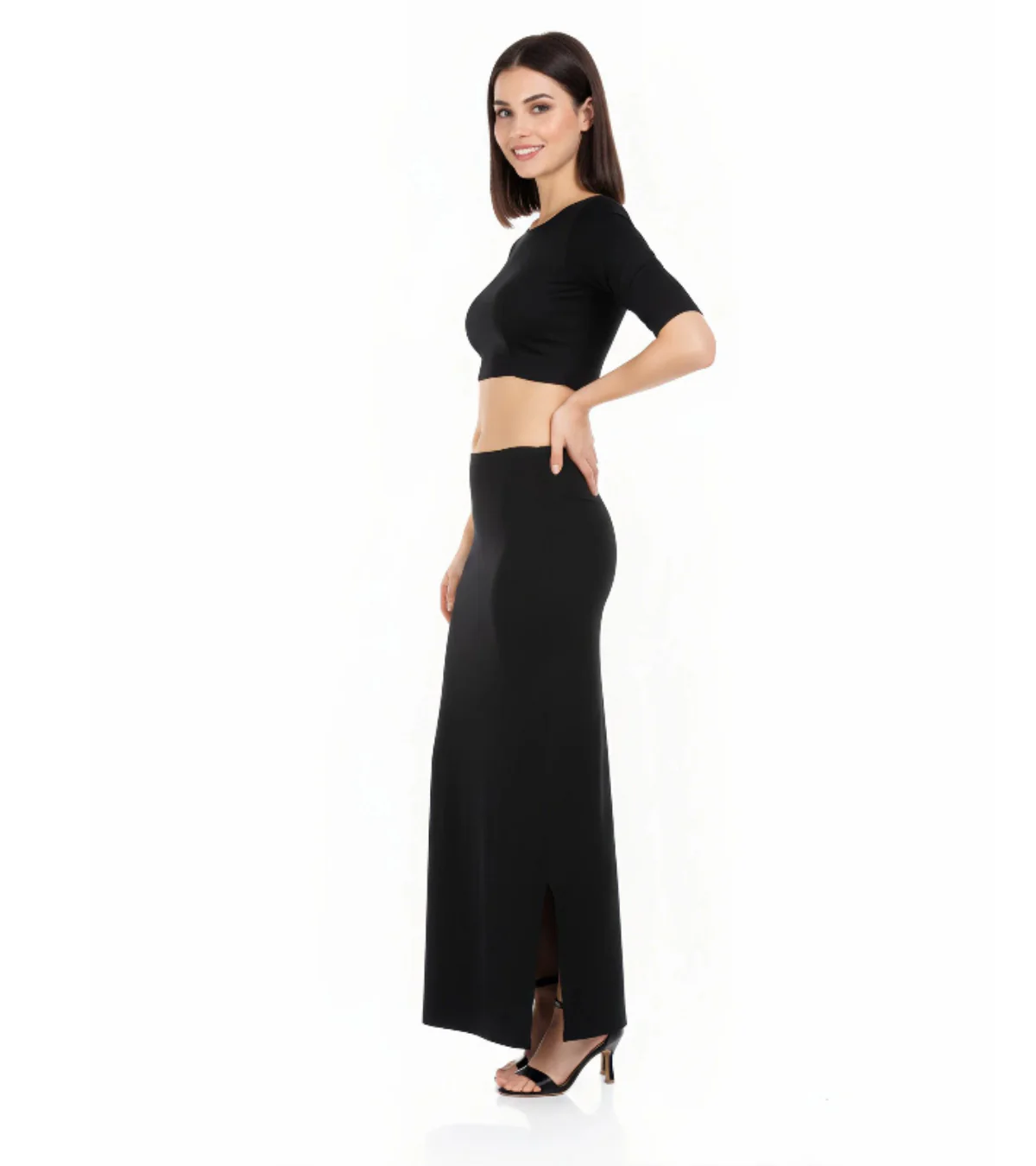 Stretchable Saree Shapewear – Black - 3
