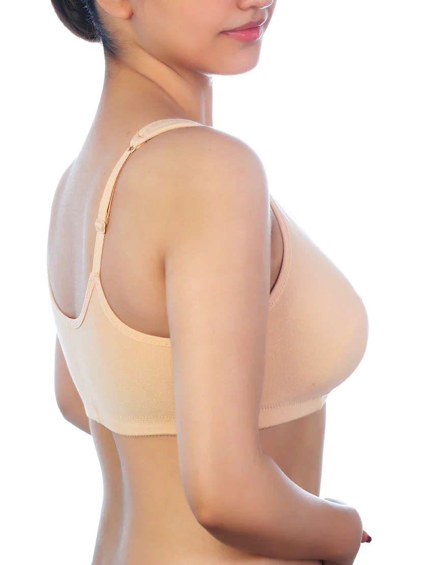 FULL COVERAGE POST SURGICAL BRA WITH BROAD ELASTIC STRAP -SKIN - 2