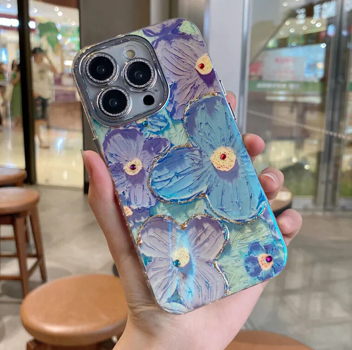 Floral Sparkle Transparent Case for iphone 16 - 16 pro max - 2