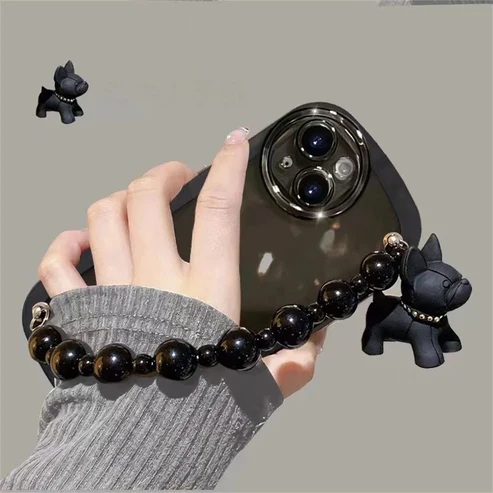 New Black Case with Dog Beads Chain - 3