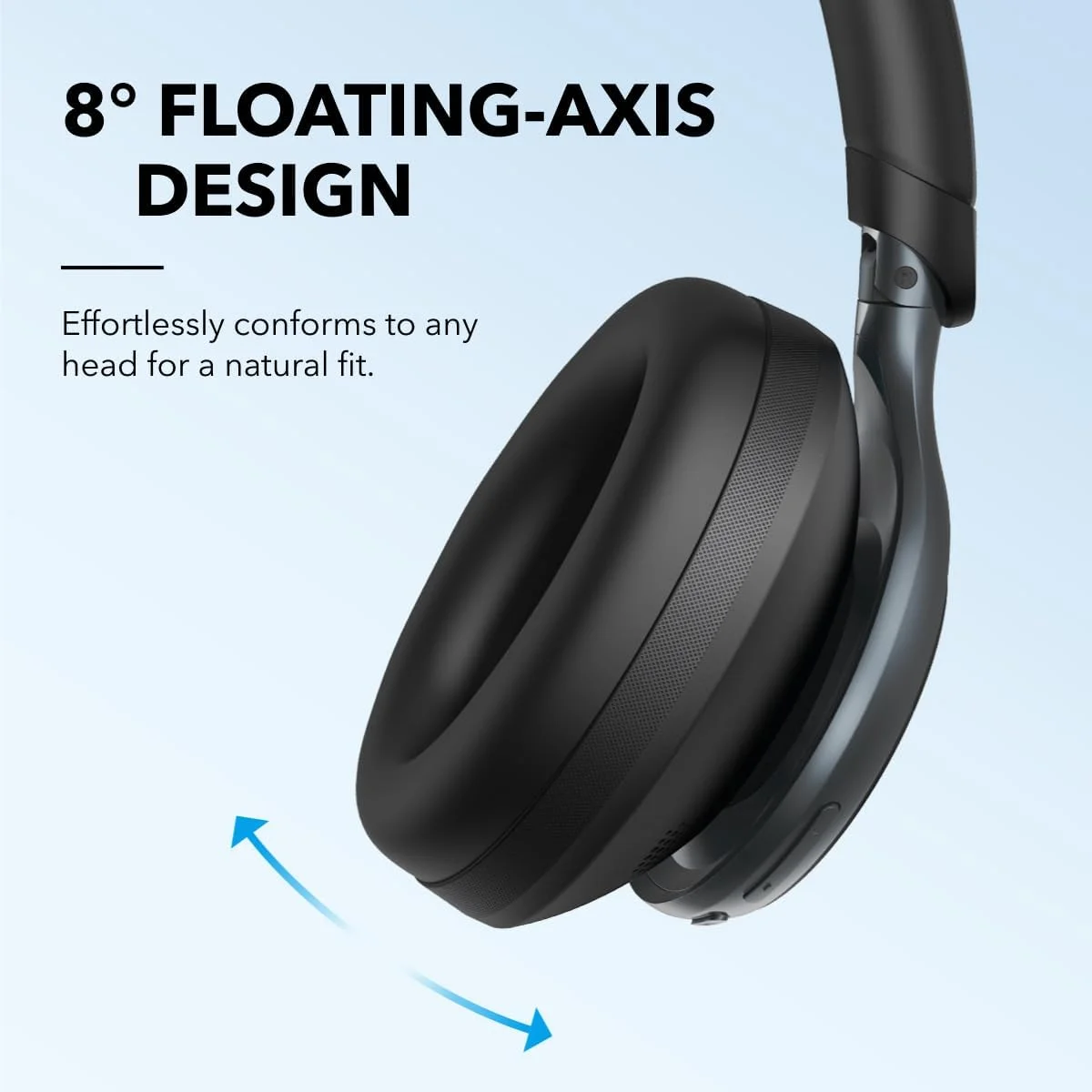 Soundcore Anker Space One True Wireless Noise Cancelling Over-the-Ear Headphones – Sky Blue - 3