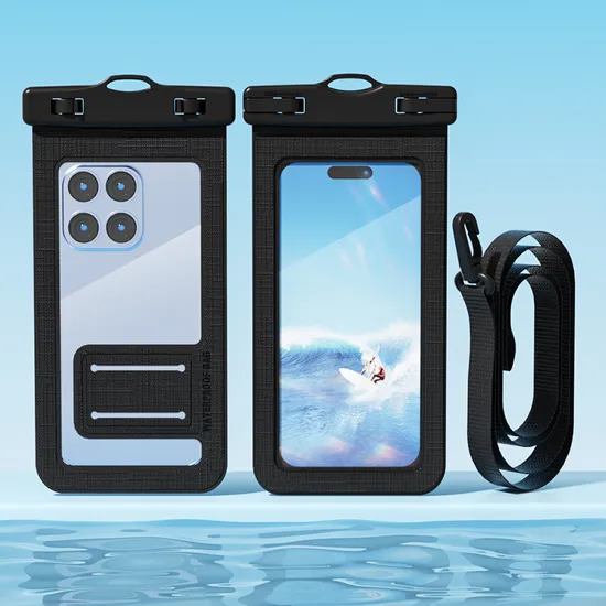 High Clarity Transparent Water Resistant Enclosure for Mobile Devices Waterproof Phone Pouch