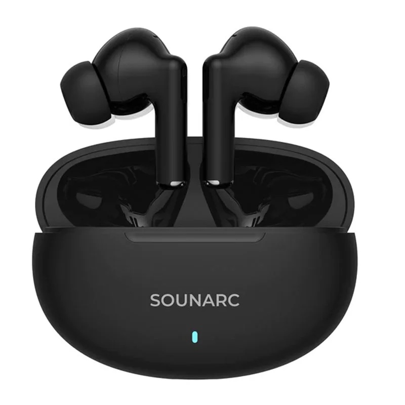SOUNARC Q1 True Wireless Bluetooth Earphone, Quad mics Clear Call Earbuds, Shaking Bass AirPods, Touch Control - Black - 2
