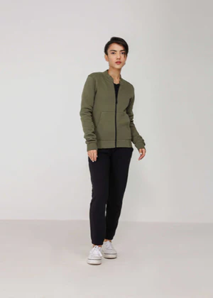 Women's Bomber Jacket WTJW21123-GN12 - 2