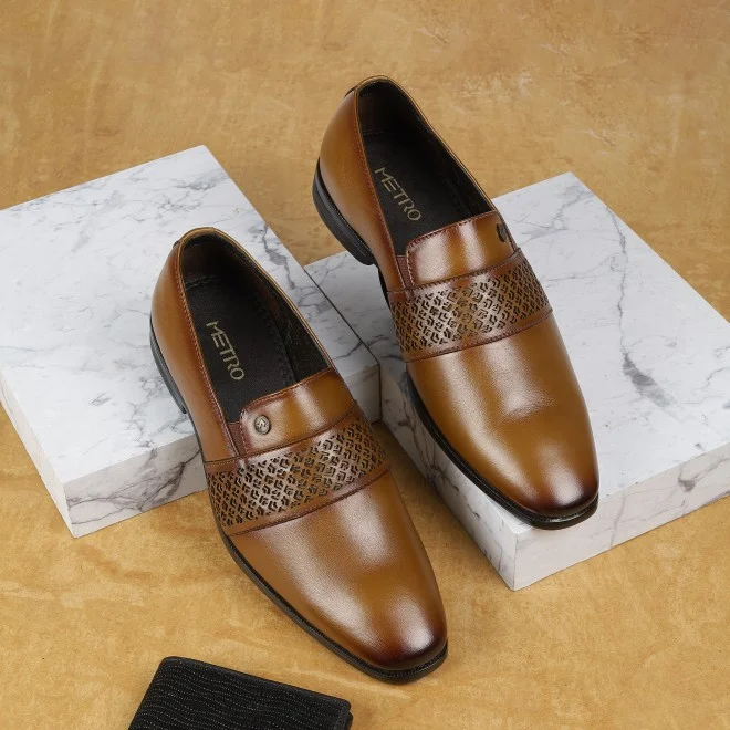 Men Tan Formal Moccasin