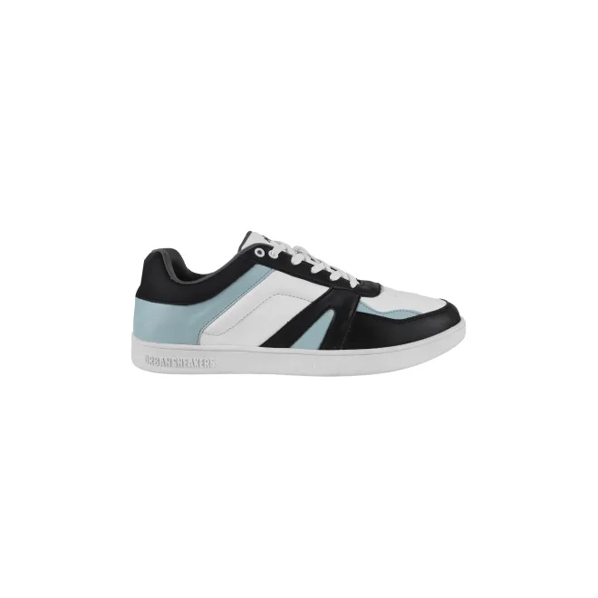 Men White-Blue Casual Sneakers - 3