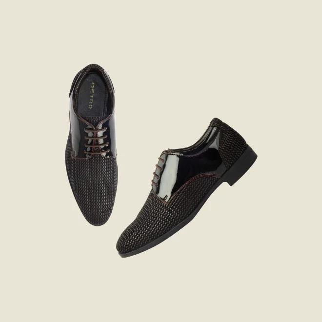 Men Brown Party Lace Up - 4