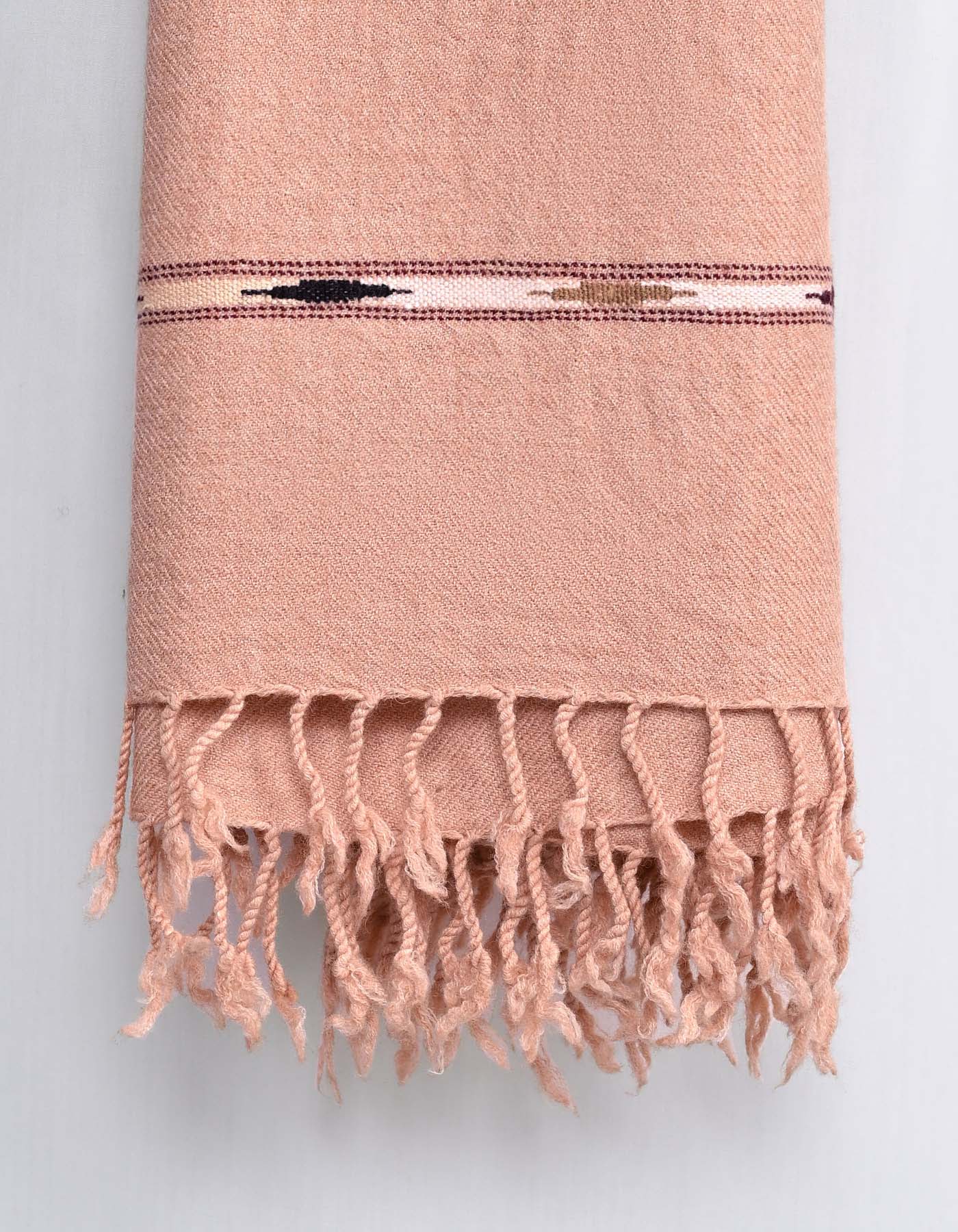 D Skin Plain Wool Blend Men Shawl - 3