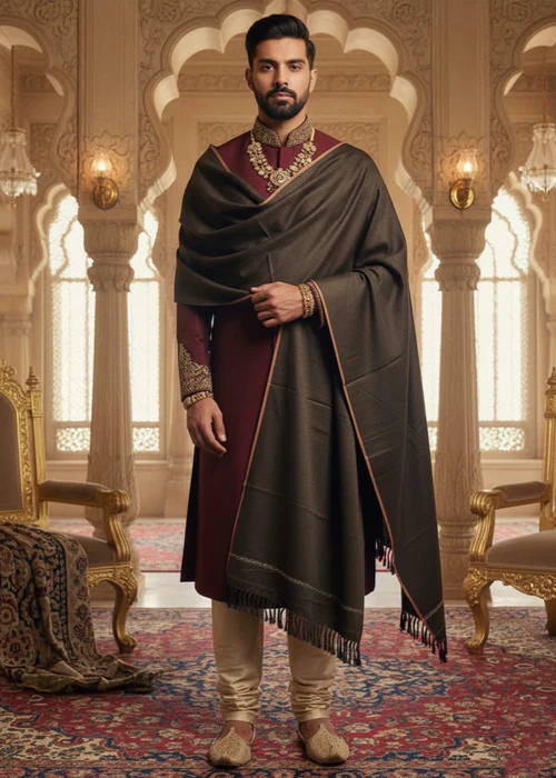 SHAWL-SHEHANAHA CHARCOAL - 3