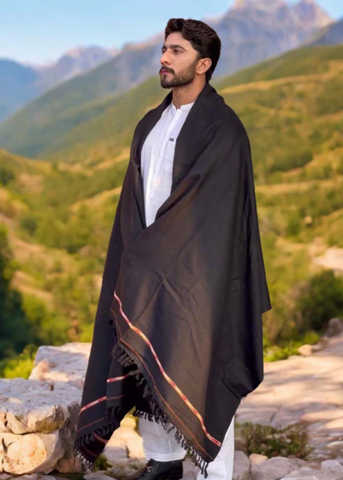 Swati Dhussa Shawl - Black - 3