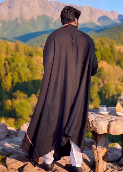 Swati Dhussa Shawl - Black - 2