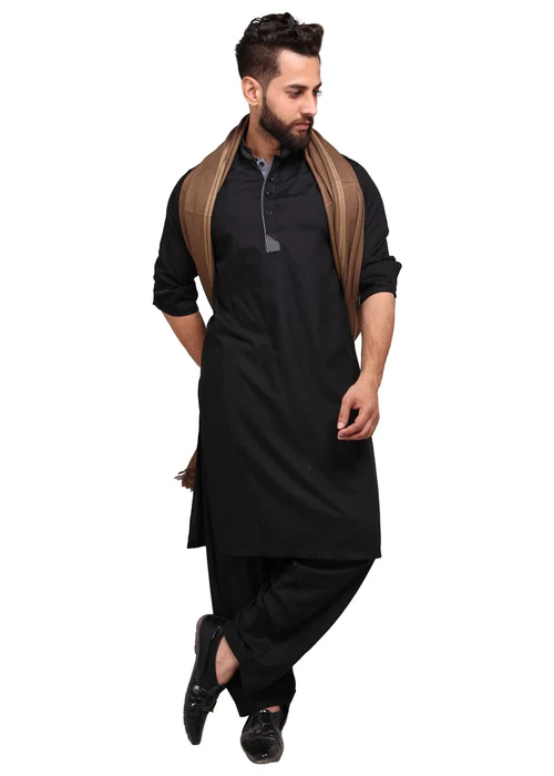 Kashmiri Dhussa Shawl Plain - Honey Brown - 2