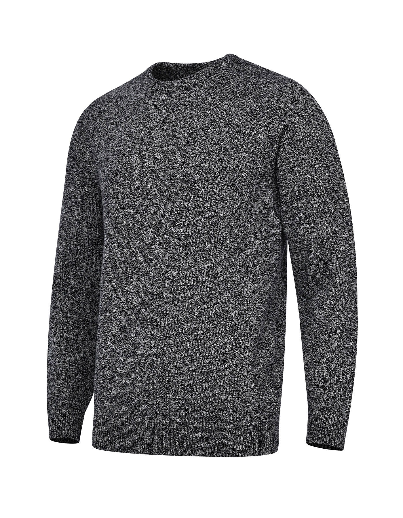 Black Dotted Crew Neck Sweater