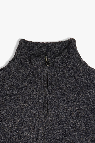 PLAIN ZIPPER SWEATER - 2