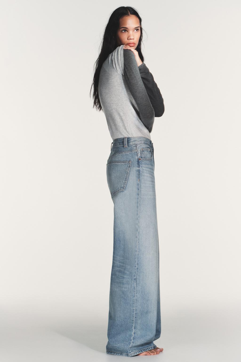 ZARA TRF EXTRA WIDE LEG HIGH-WAIST JEANS - 3