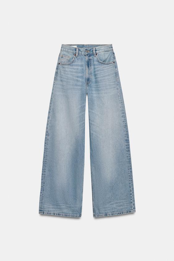 ZARA TRF EXTRA WIDE LEG HIGH-WAIST JEANS