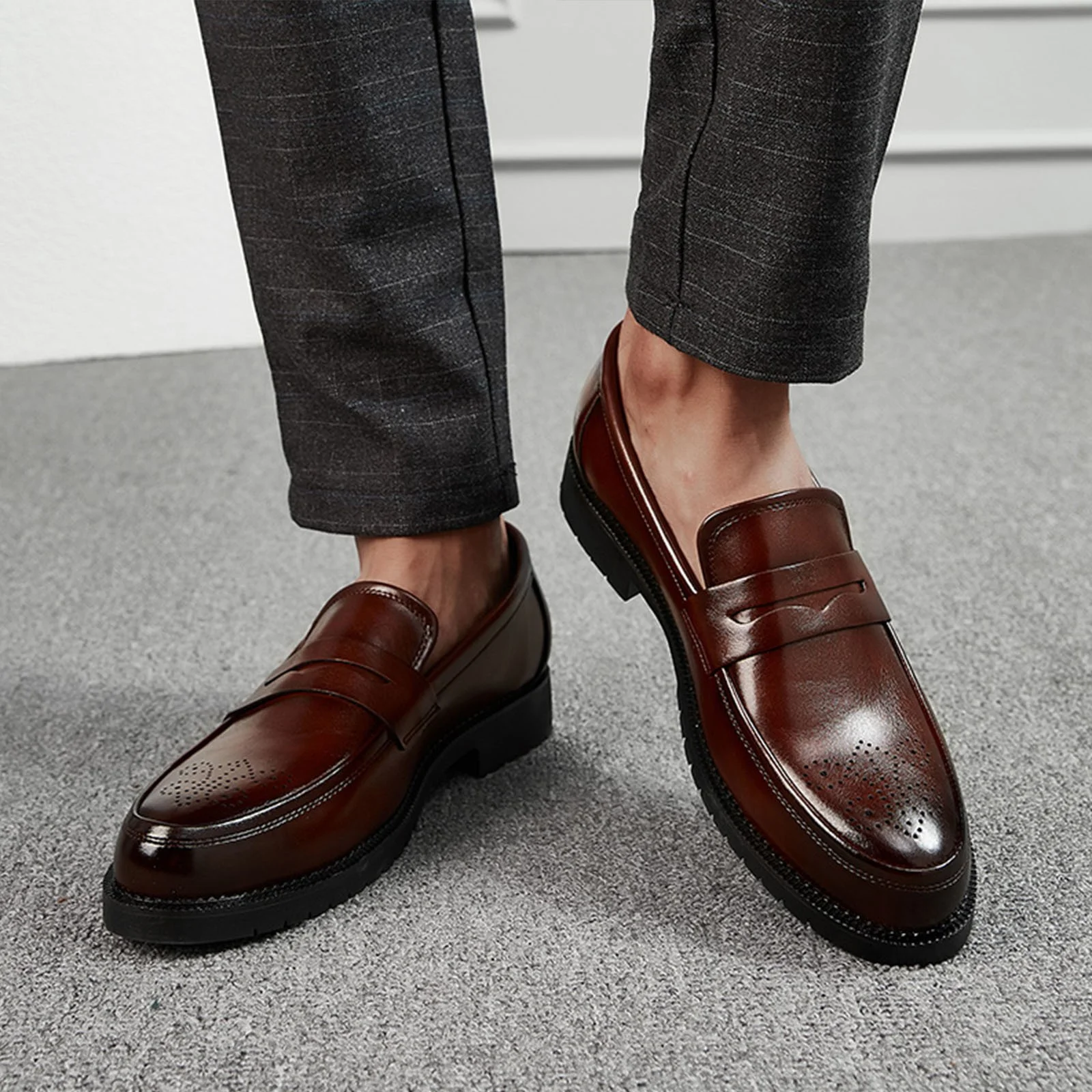 Jjayotai Men Leather Shoes British Style Formal Wear - 2
