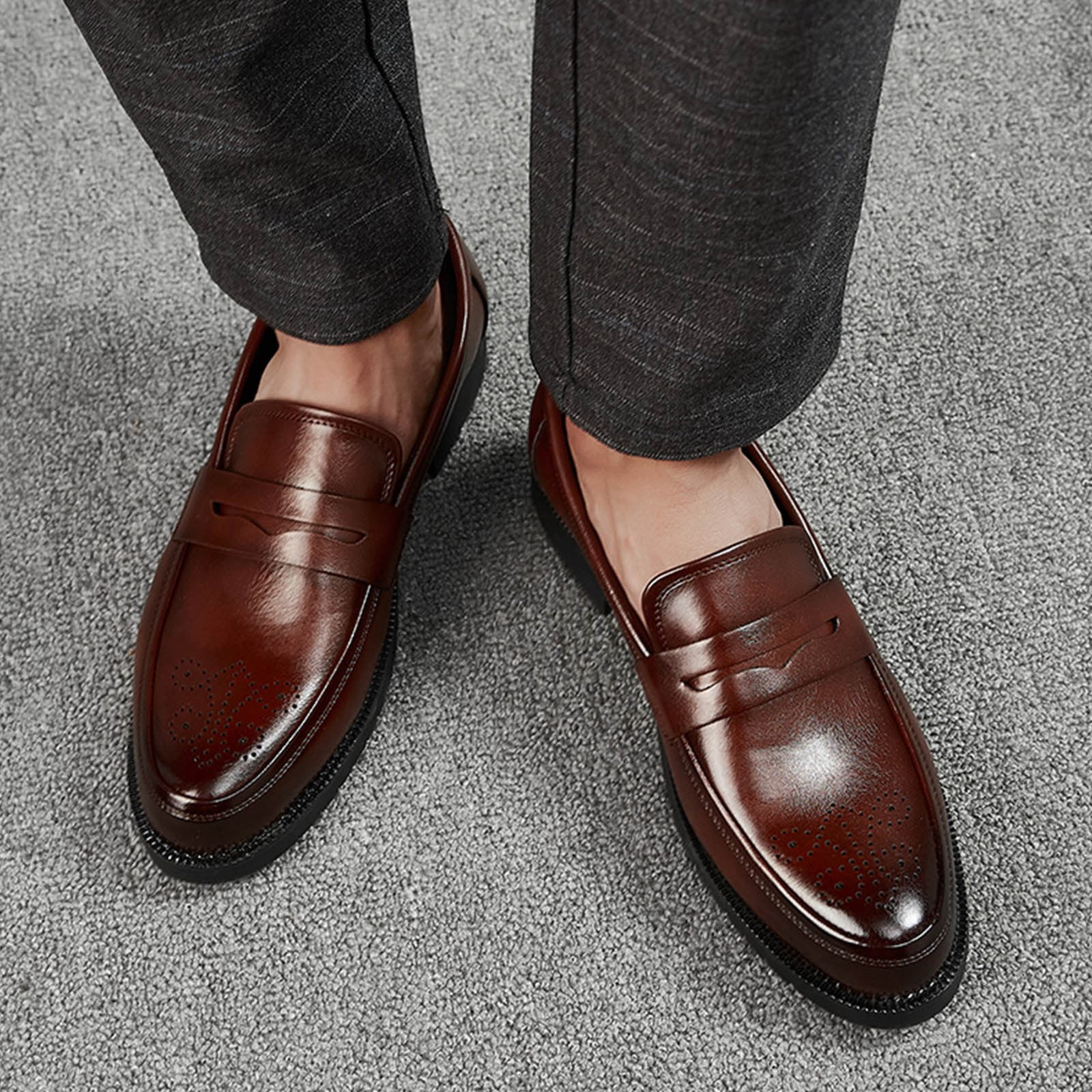Jjayotai Men Leather Shoes British Style Formal Wear - 3