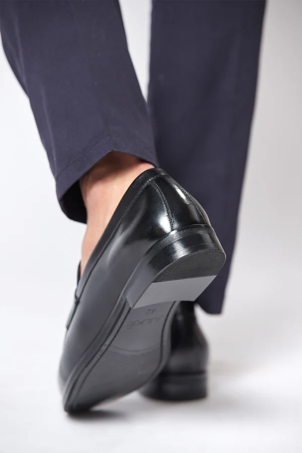 Boston - Mens Semi-Formal Leather Shoes In Black - 3