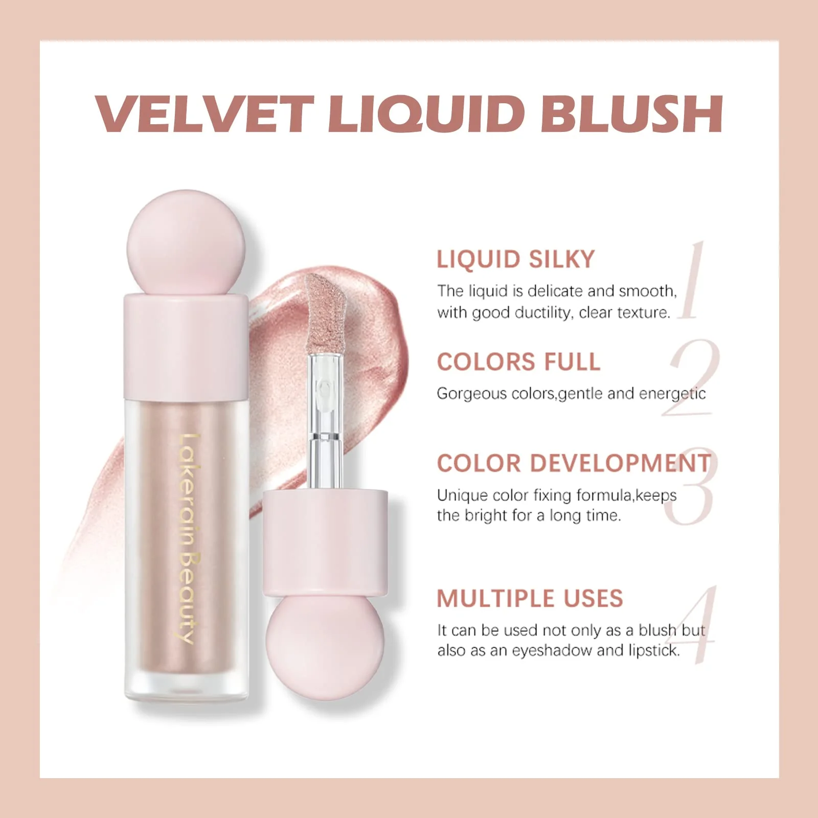Erinde Liquid Highlighter Rose Gold #03 Face & Body Glow - 4