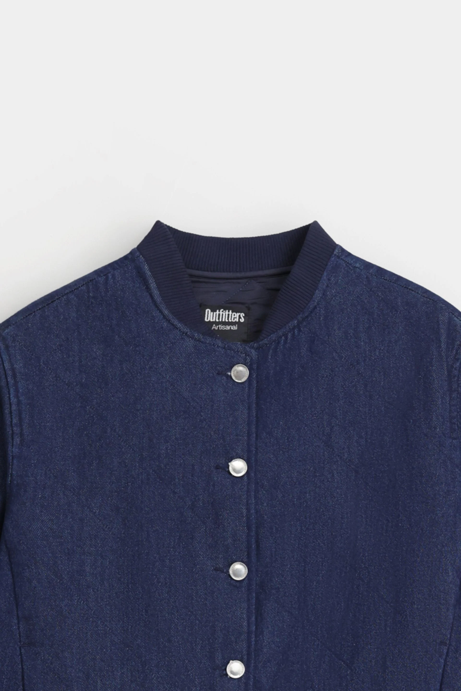 Cropped Quilted Denim Jacket for Women - 2