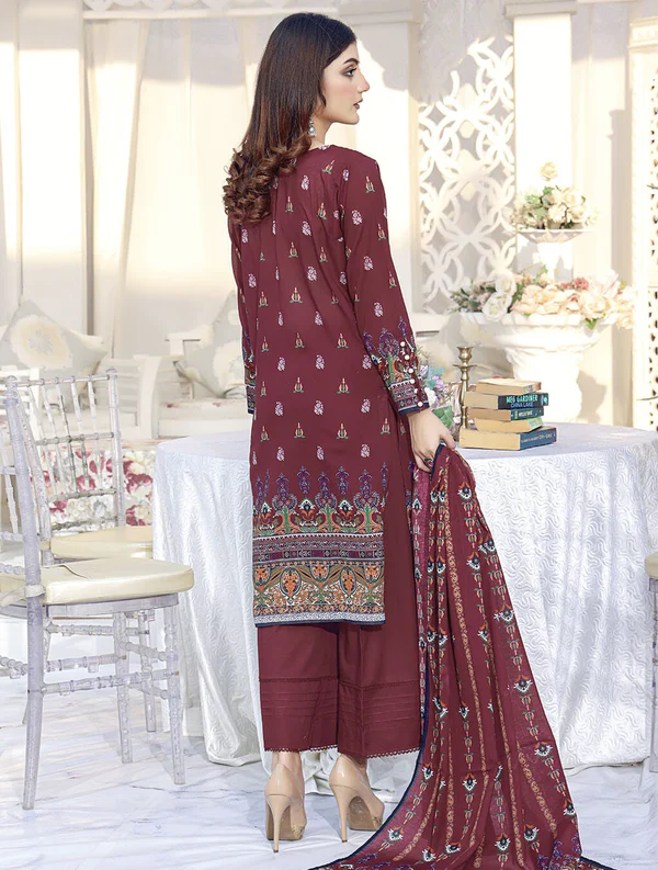 Parishey By Khas Printed Lawn Unstitched 3-Piece Suit - 3