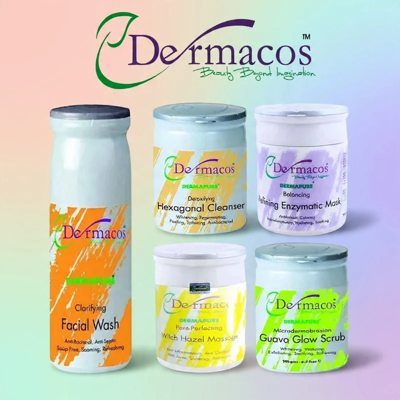 Dermacos Facial Kit Combination-4 Pack of 5 (500ml Each)