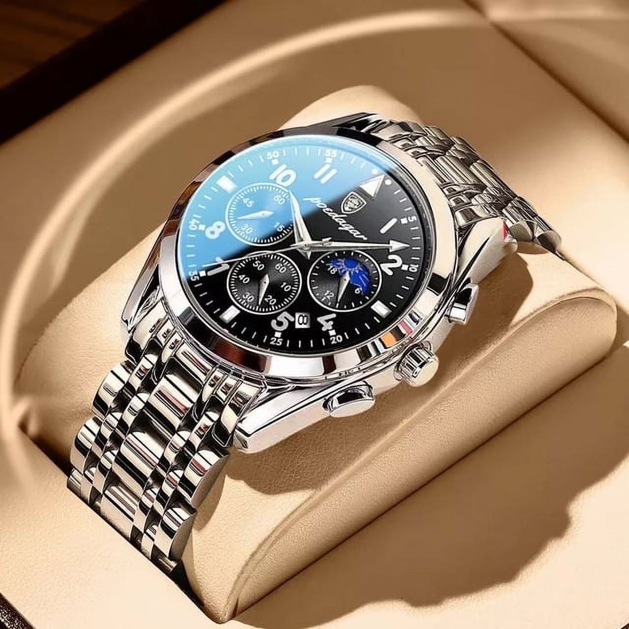 Poedagar Men Luxury Business Quartz Watch – Stainless Steel Waterproof Dress Watch (Pakistan) - 2