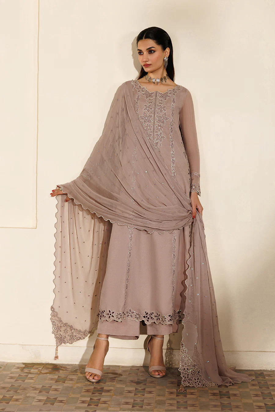 CC-92 Premium Embroidered Chiffon