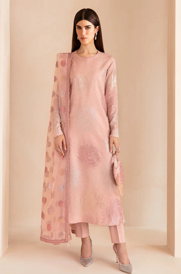 Luxury Raw Silk Embroidered Unstitched 3 Piece