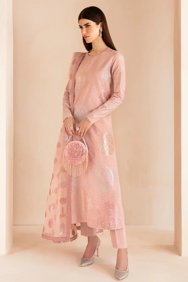 Luxury Raw Silk Embroidered Unstitched 3 Piece - 3