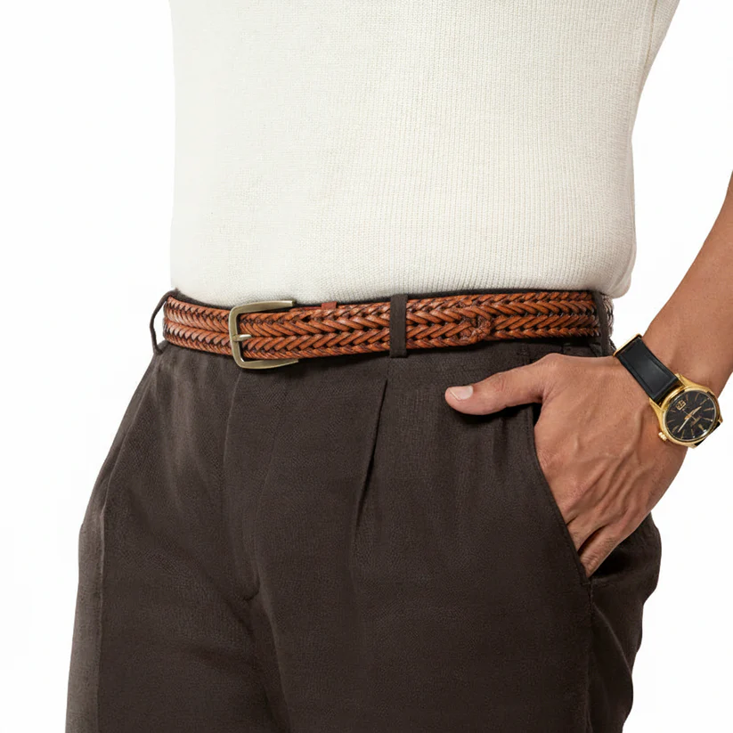 Tan Braided Belt - 2
