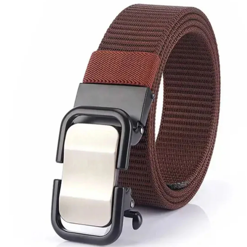 Belt, Nylon Canvas with Plastic Metallic & Adjustable Bukkel, for Men - 4