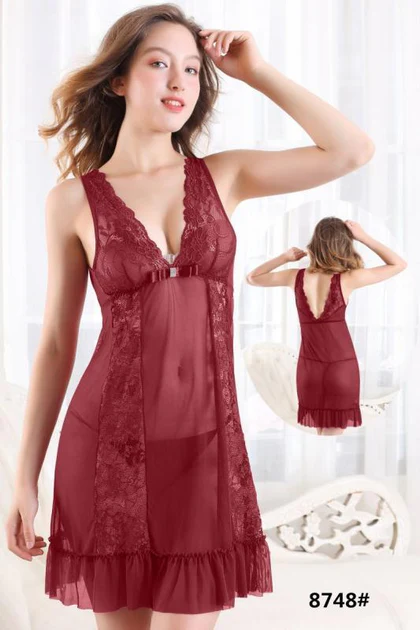 Bombshell Short Romantic Nighty For Women