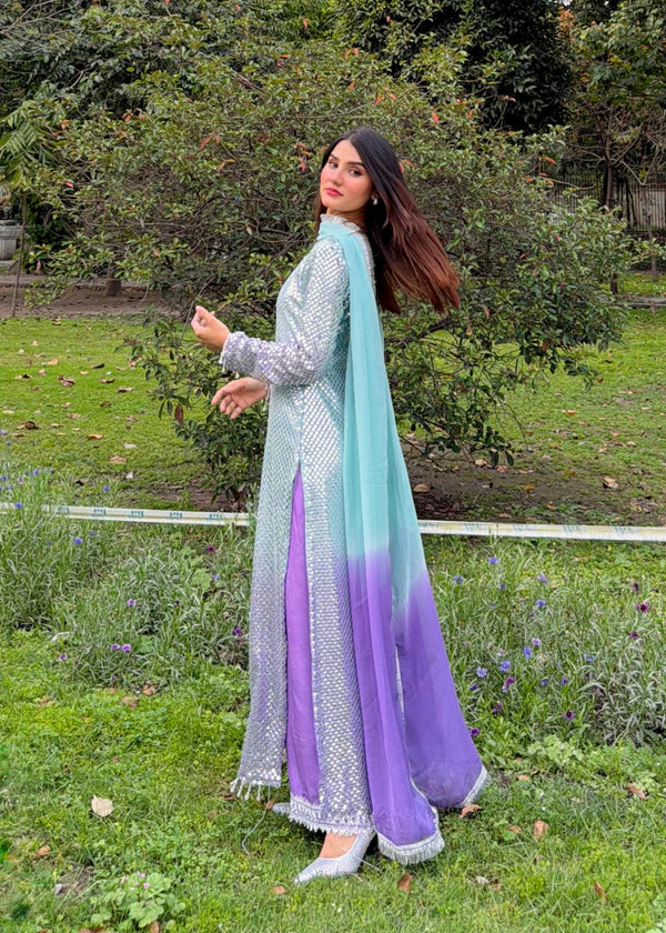 Poshkari Tie N Die Luxury Chiffon Embroidered Collection L-101 - 2